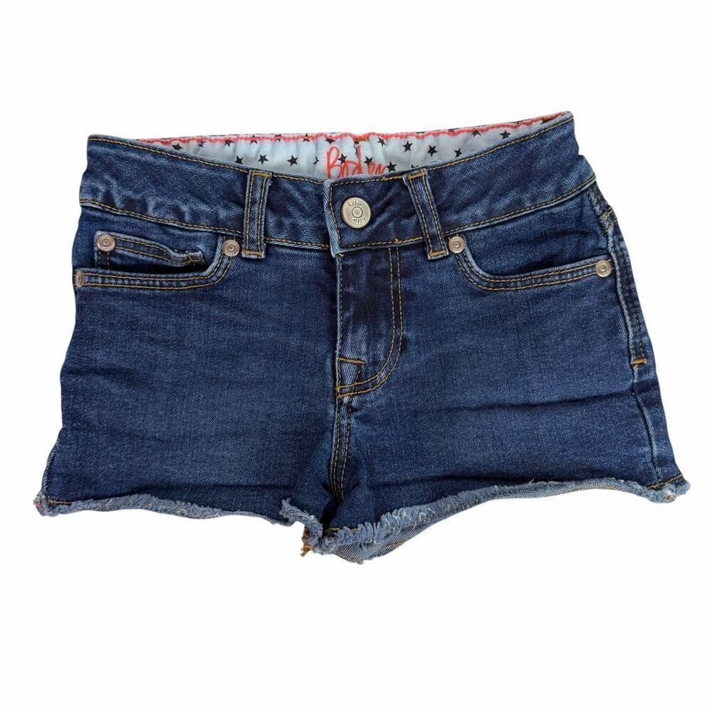 Mini Boden Dark Wash Cut Off Shorts size 7 Year